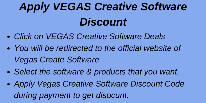 Apply Vegas Creative Software Discount Code