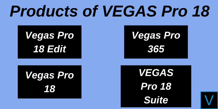 Products of Vegas Pro 18