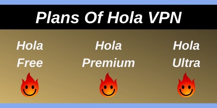 Plans of Hola VPN